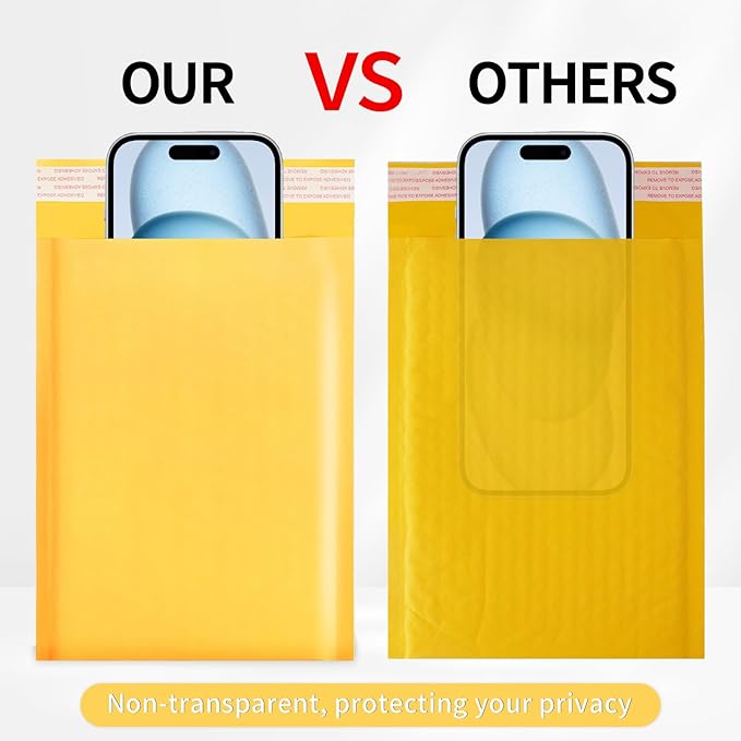Ctarsthome 105Pack Yellow 6x10inch Kraft Bubble Mailers Small Business Mailing - Image 5