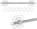 Adjustable Anchor Chart Holder, Flip Calendar Rod for Classroom, 8 O Rings | Strong Adhensive Tapes, Calendar Holder for Wall & Whiteboard, Mini Date Chart Cards Anchor Crafts Decoration Accessories