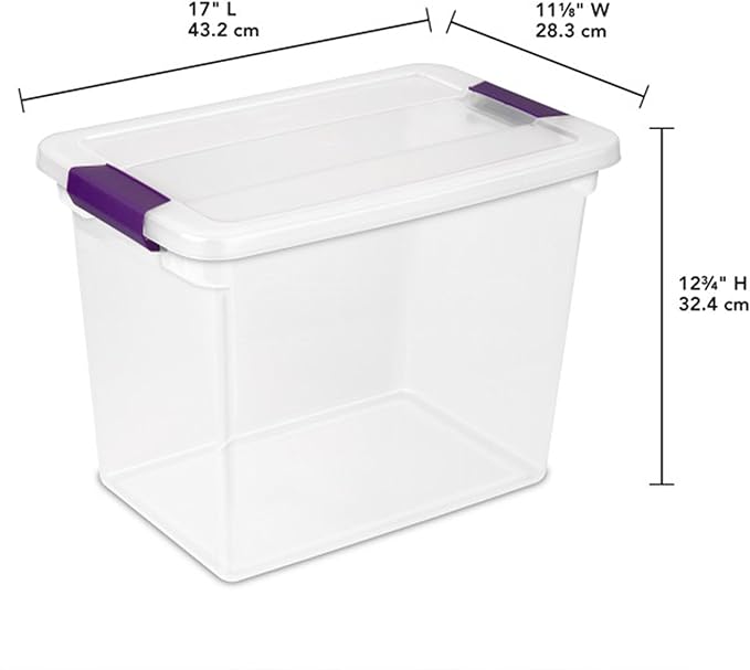 Sterilite 6-Pack 27 Quart ClearView Latch Box, Stackable Organizer Bins - Image 2