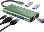 UtechSmart USB C Hub, Ethernet Multiport Adapter 6 in 1 USB C to HDMI Dock by UtechSmart