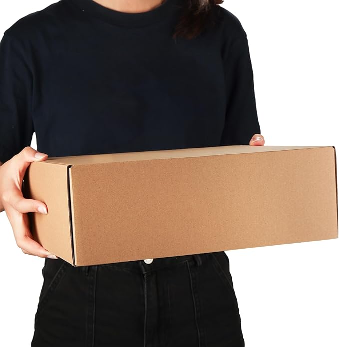 PHAREGE 12x9x4 inch Shipping Boxes 6 Pack Brown, Tab Lock Tuck Top Mailer Boxes - Image 4