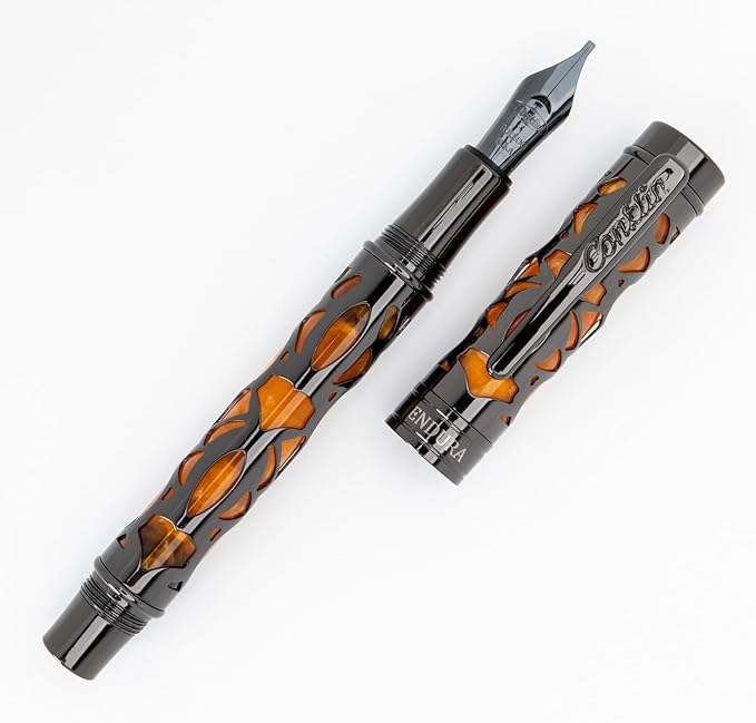Conklin Endura Deco Crest Fountain Pen in Orange - Image 6