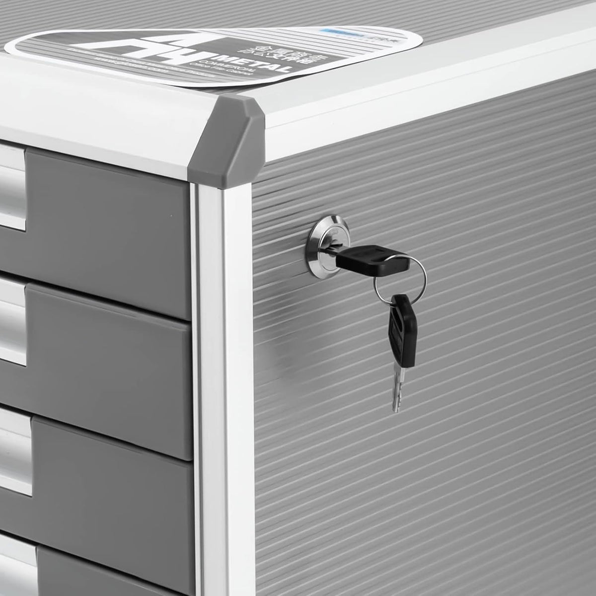 5 Drawer File Sorters, Desktop Drawer Paper Organizer with Label and key