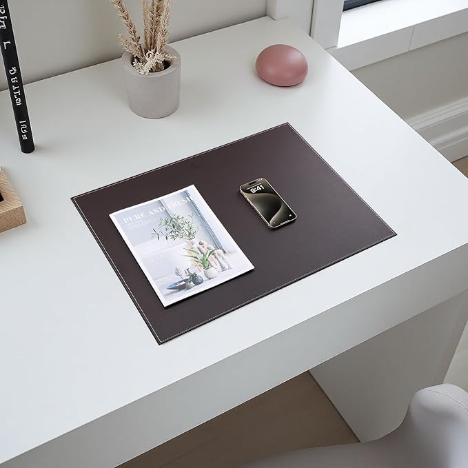 KINGFOM Desk Pad & Mat 24" x 18" Protector Large Mouse Pad PU Leather - Image 5