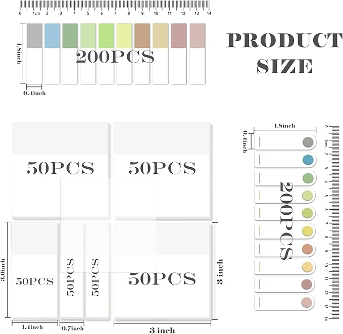 BAYTORY 700 Sheets Transparent Sticky Notes, Self-Adhesive Translucent Writable - Image 2