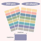 STARLIBOO Removable Freezer Labels, 1x2 Inch Color Coding Removable Label - Image 3