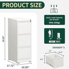 Yukimo 3 Drawer File Cabinet - Image 3