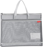 Pendancy Mesh Zipper Pouch A4 Size, Large Double Pocket Lightweight Nylon by Pendancy