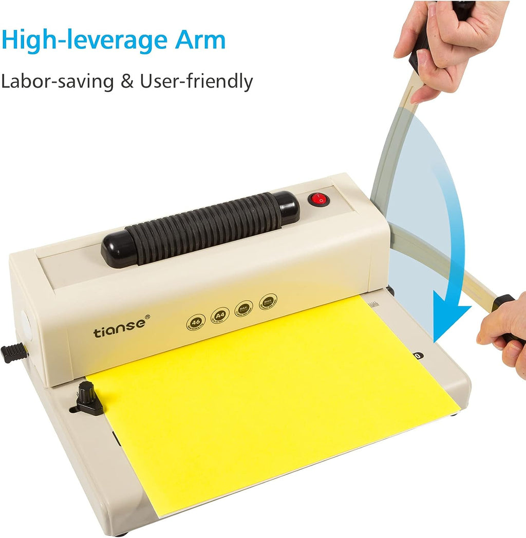 tianse binding machine - electric coil inserter for, side view