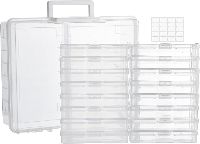 ALINK Photo Storage Box with Handle, Office Supplies - Image 8