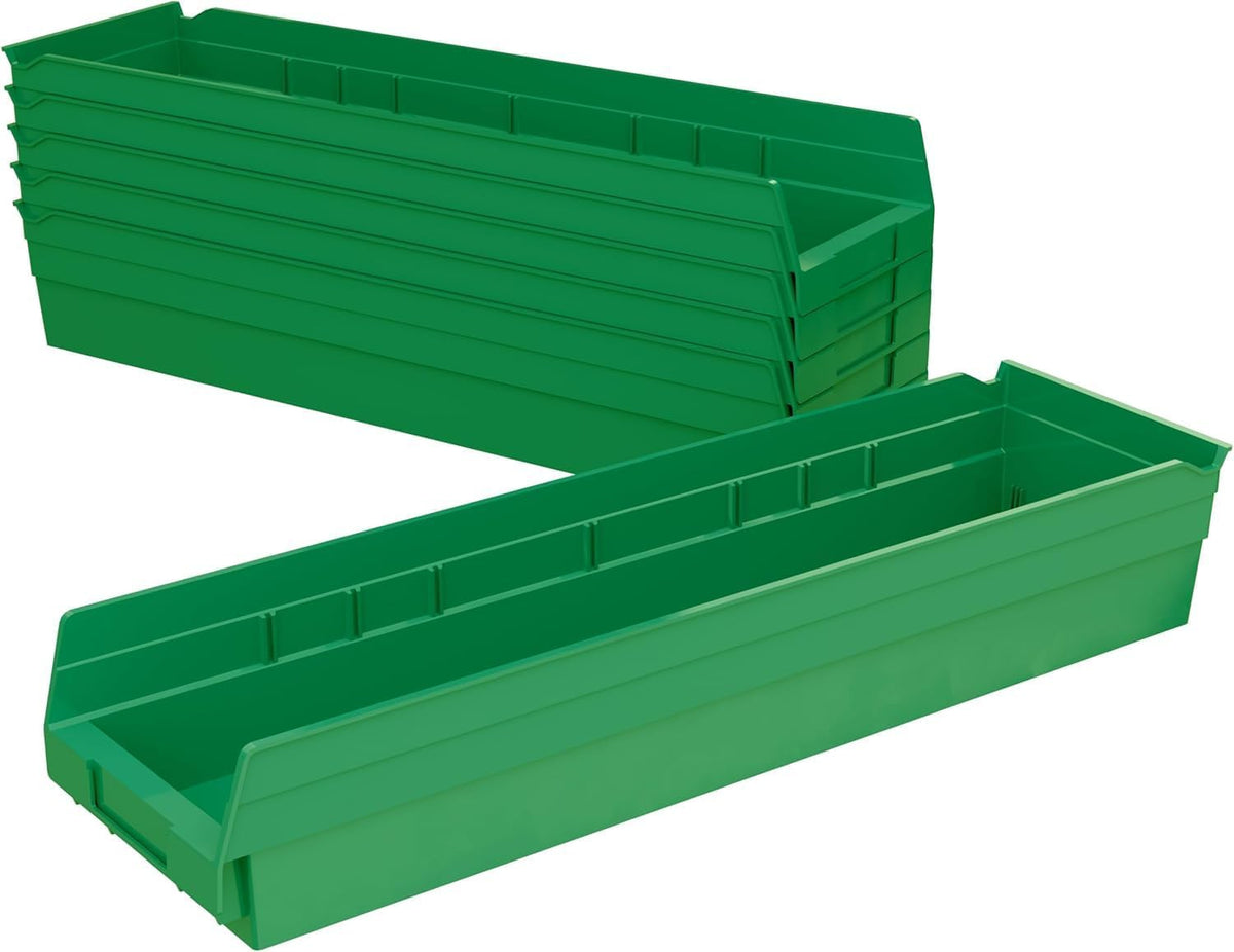 Akro-Mils 30164 Heavy Duty Plastic Shelf Bins, 24"x 6.5"x 4", ...
