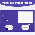 Two Pocket Folders, RAZCC 50 Pack 2 Pocket Folders Fit Letter Size Paper - Image 2