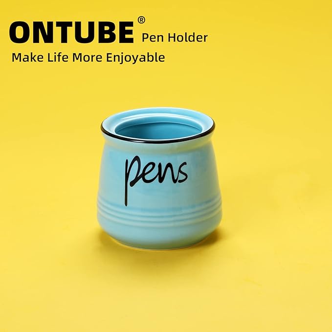 ONTUBE Porcelain Pens Holder Stand, Ceramic Pencils Holder - Image 8