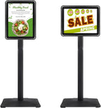 Sign Holder Stand, Heavy-Duty 8.5x11 Inch Aluminum Floor Stand by STANDNEE