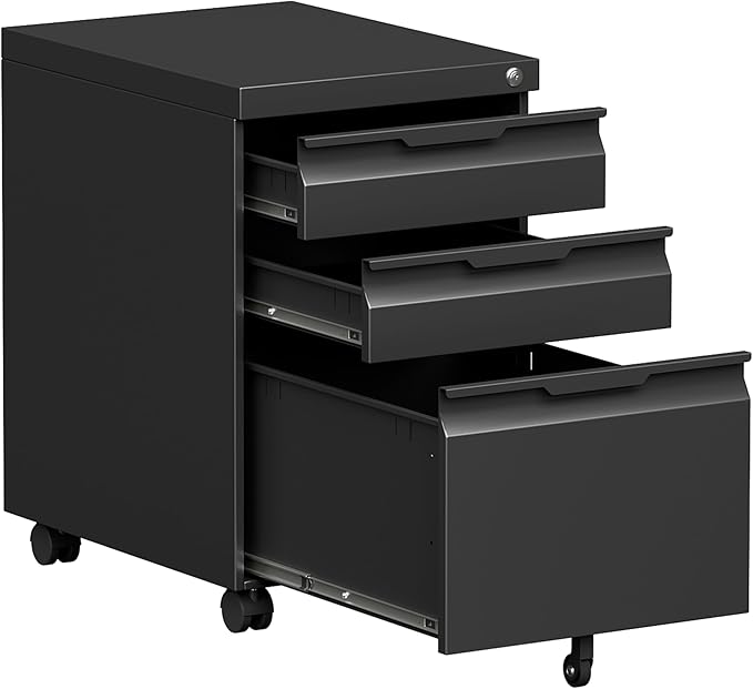 Bestoo 3-Drawer Mobile File Cabinet by Bestoo