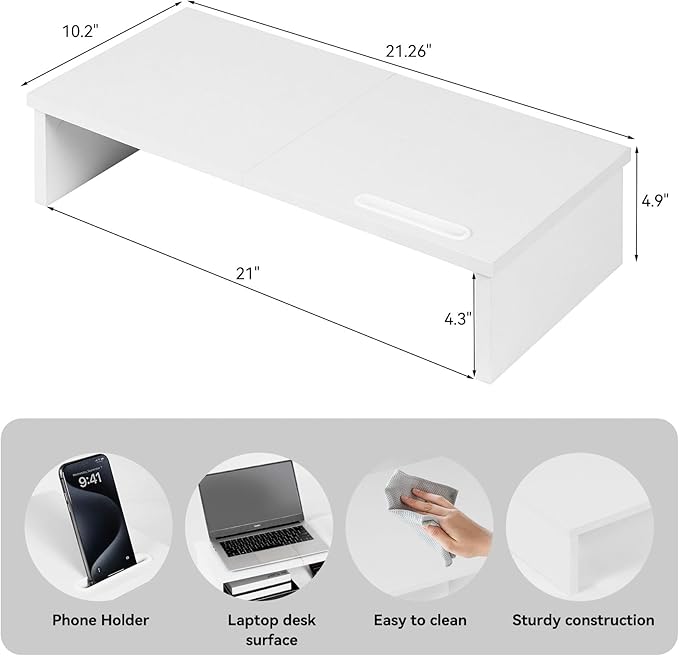 Qupui 21" Monitor Stand Riser - Image 2