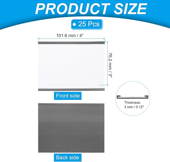 PATIKIL Magnetic Label Holder 4" x 3" - Image 2