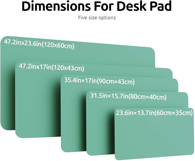 YSAGi Leather Desk Protector, Office Mat, Large Mouse Mat, Non-Slip PU Leather - Image 4