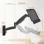Keyboard Tray Wall Mount, Sit-Stand 26 Inch Keyboard and Mouse Stand, Height - Image 5