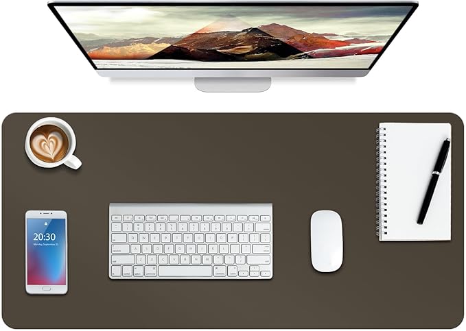 Boutilon Leather Desk Pad Protector, Non-Slip Mouse Pad, Laptop Desk Pad by Boutilon