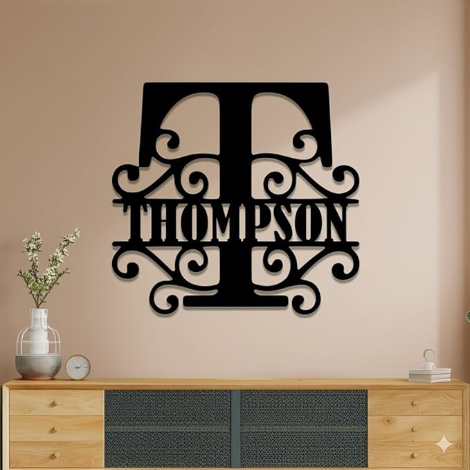 Custom Metal Signs | Personalized Monogram Name Sign | Outdoor Wall Art - Image 5