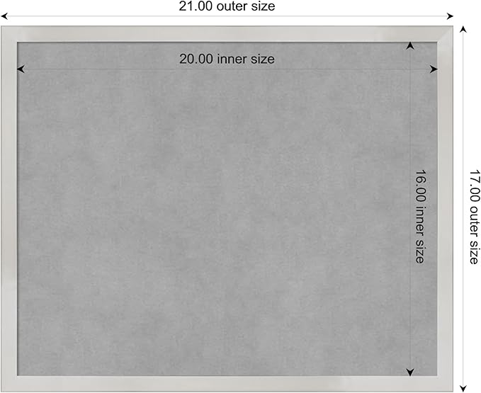 Amanti Art Silver Framed Magnetic Board 17x21 Small Vision Board - Image 3
