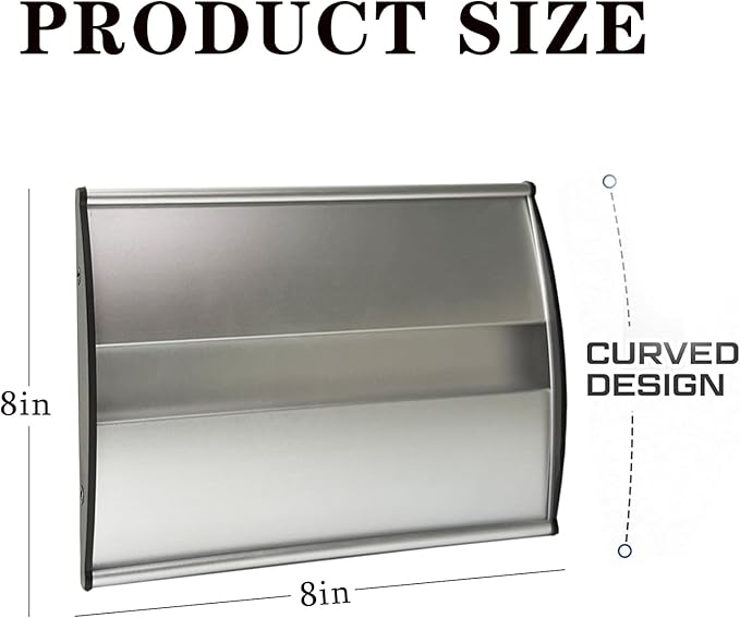 Curved Name Plate Holder 8" x 8" Wall Mount Office Business Door Sign Holder - Image 5