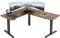 VIVO Electric Corner 63 x 55 inch L-Shaped Standing Desk, Memory Height