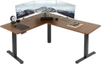 VIVO Electric Corner 63 x 55 inch L-Shaped Standing Desk, Memory Height