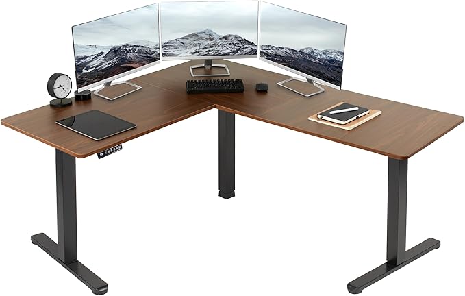 VIVO Electric Corner 63 x 55 inch L-Shaped Standing Desk, Memory Height by VIVO