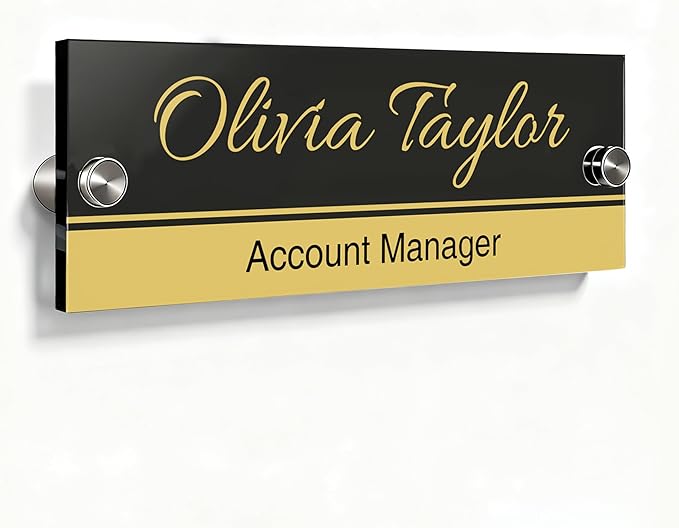 Personalized Office Wall Name Plate Sign Custom Door Name Plate Office Gifts by Unknown