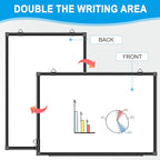 H-Qprobd 36"x24" White Board for Wall Double-Sided Magnetic Dry Erase Board - Image 2