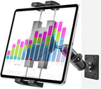 Small Tablet Wall Mount iPad Holder, Metal 360° Adjustable Stand, Alloy Base by WOLEYI