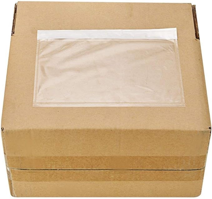 9527 Product 7.5" x 5.5" Clear Adhesive Top Loading Packing List/Shipping Label - Image 2