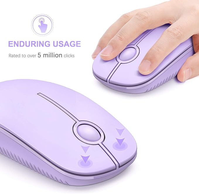 VssoPlor Wireless Mouse, 2.4G Slim Portable Computer Laptop Mouse - Image 3