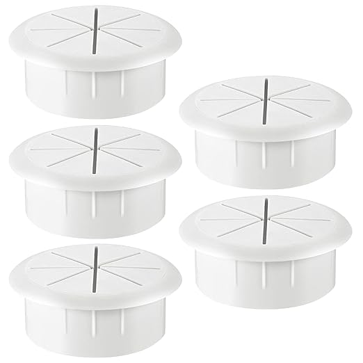HYCC 5 Pack 2 Inch Flexible Desk Grommet, Organize Wires and Cables on Office by HYCC