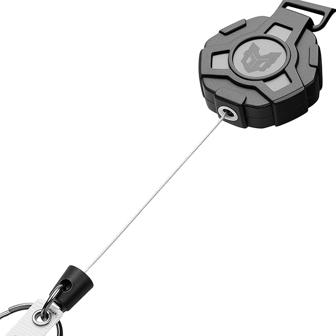 2-Pack Retractable Keychain, Heavy Duty Carabiner Badge Holder, Tactical ID - Image 2