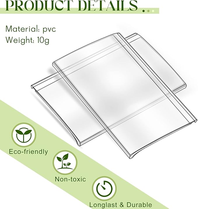 72 Pieces Clear Plastic Adhesive Shelf Tag & Price Label Holders - Image 4