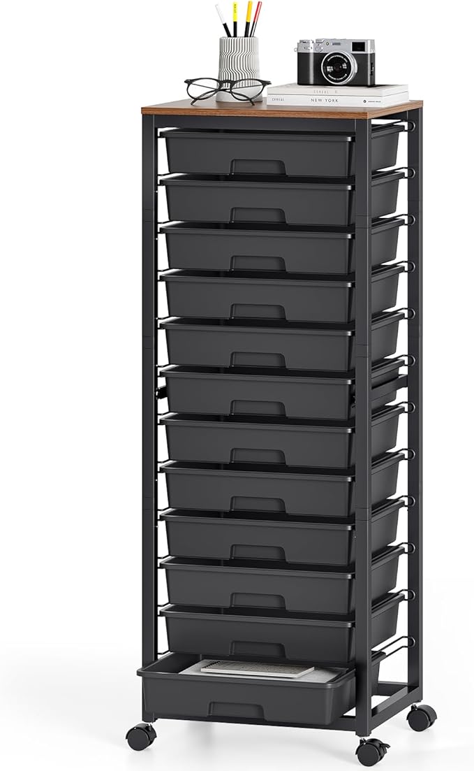 SYKIARIOL Rolling Cart with Drawers, 12 Drawer Rolling Cart, Rolling storage by SYKIARIOL