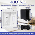 Wall Cable Concealer Management Kit, Recessed Outlet Behind TV - Image 2