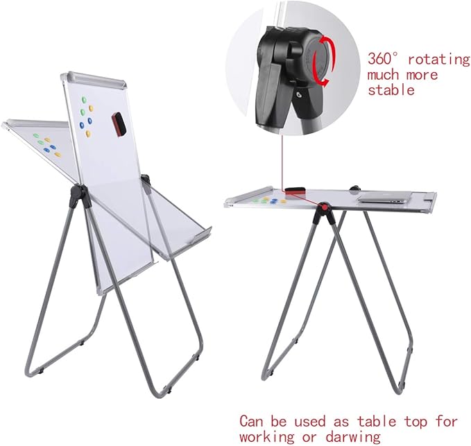 Dry Erase Board with Stand, Double Sided Magnetic Whiteboard, 24 x 36 Portable - Image 4