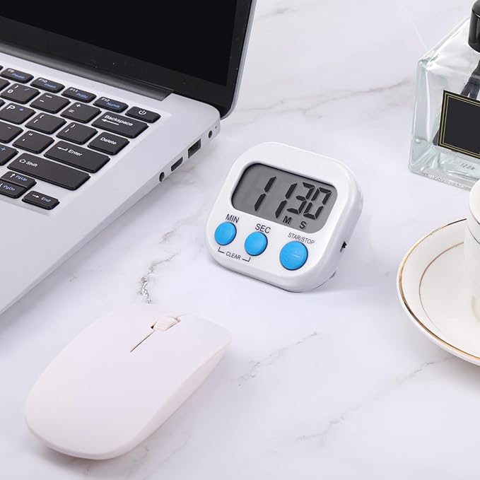 Weewooday 12 Pcs Digital Kitchen Magnetic Timer Bulk Classroom Count up - Image 5