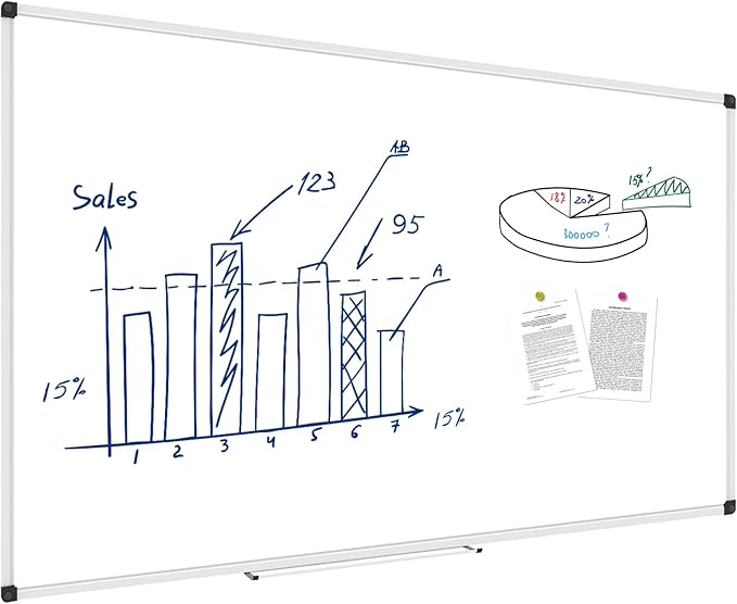 XBoard Magnetic Dry Erase Board 4' x 8' Wall Mounted, Large Whiteboard 96 x 48 by XBoard