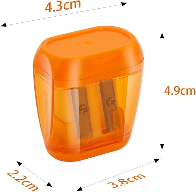 KIDMEN Manual Pencil Sharpeners, 2 Holes Compact Sharpener - Image 3