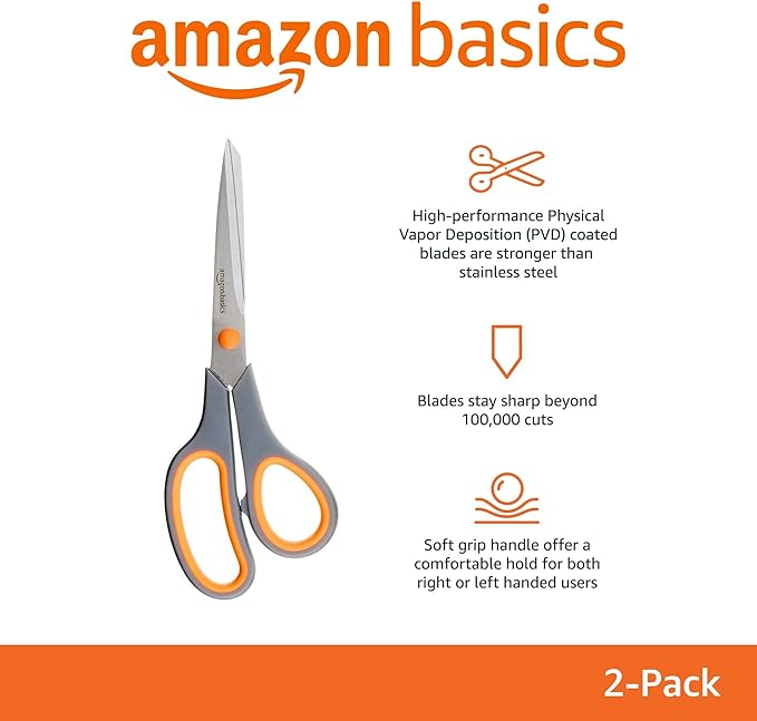 Amazon Basics Stainless Steel Scissors - Image 2