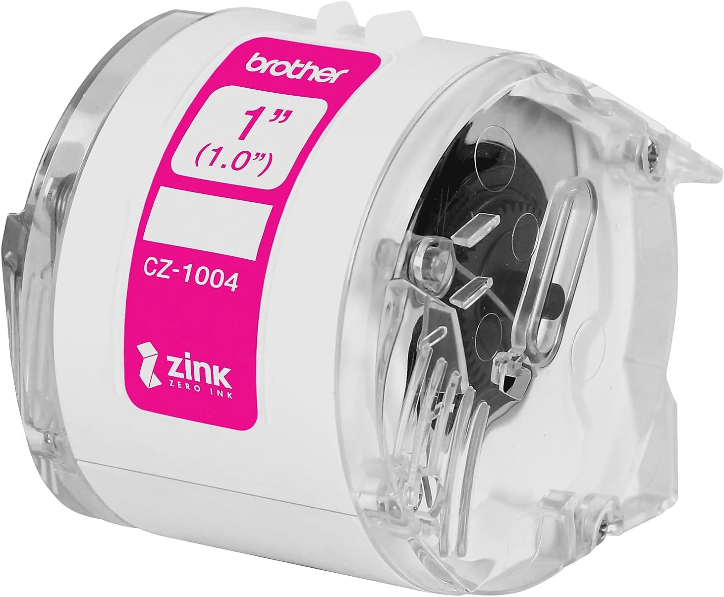 Brother Genuine CZ-1004 Continuous Length 1” (1.0”) 25 mm Wide x 16.4 ft. (5 m) Long Label Roll Featuring Zink Zero Ink Technology