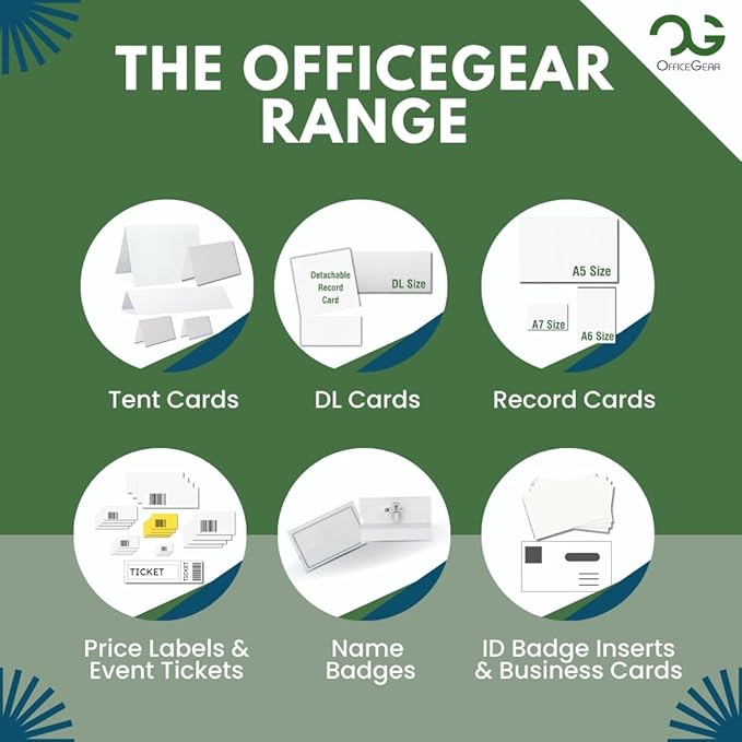 OfficeGear Shelf Edge Labels 38x105mm Custom Printable A4 Card - Image 8