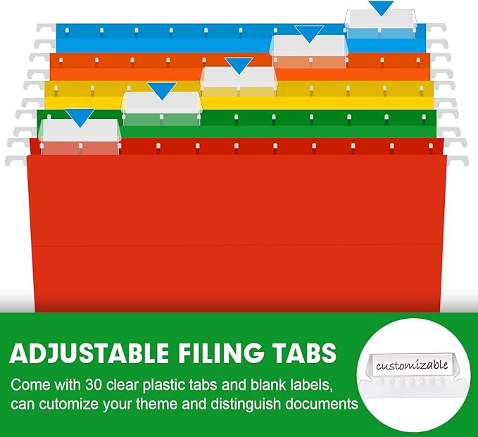 Extra Capacity Hanging File Folders, RAZCC 30 Pack Letter Size Reinforced - Image 6