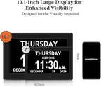 10.1'' Extra Large Digital Clock, 1280*800p HD Display, Dementia Clock - Image 3