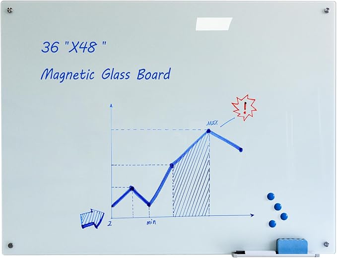 JYYPWB Magnetic Glass Whiteboard by JYYPWB